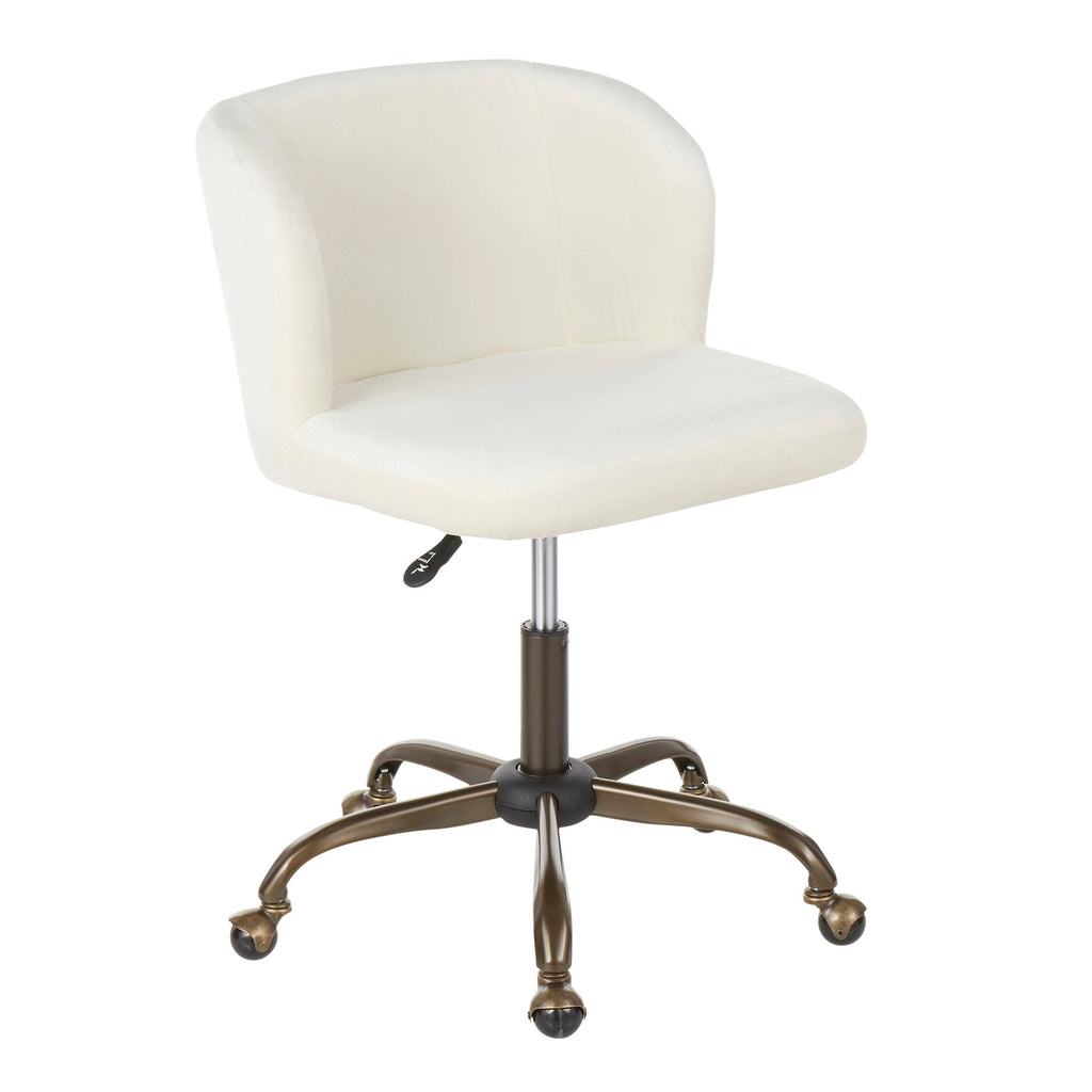 Cream Velvet Task Chair Z86042