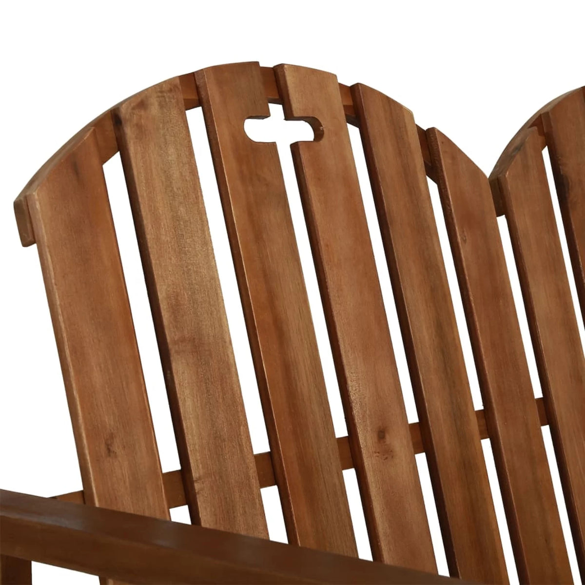 2-Seater Acacia Wood Garden Bench with Backrest and Armrest G676853