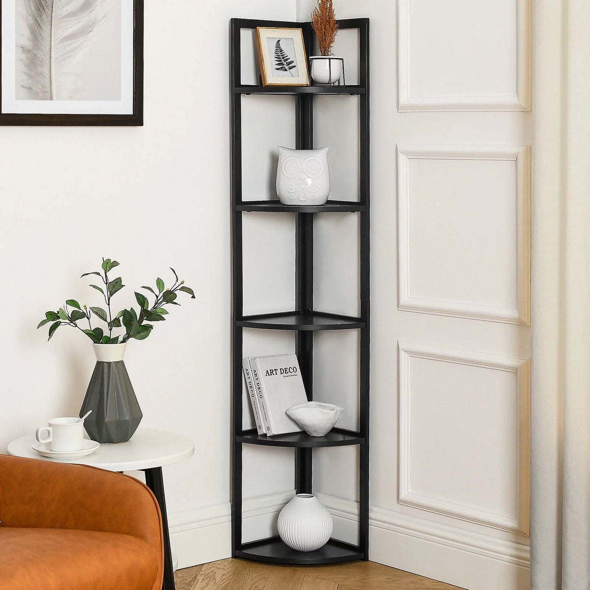 5 Tier Corner Bookcase T837731