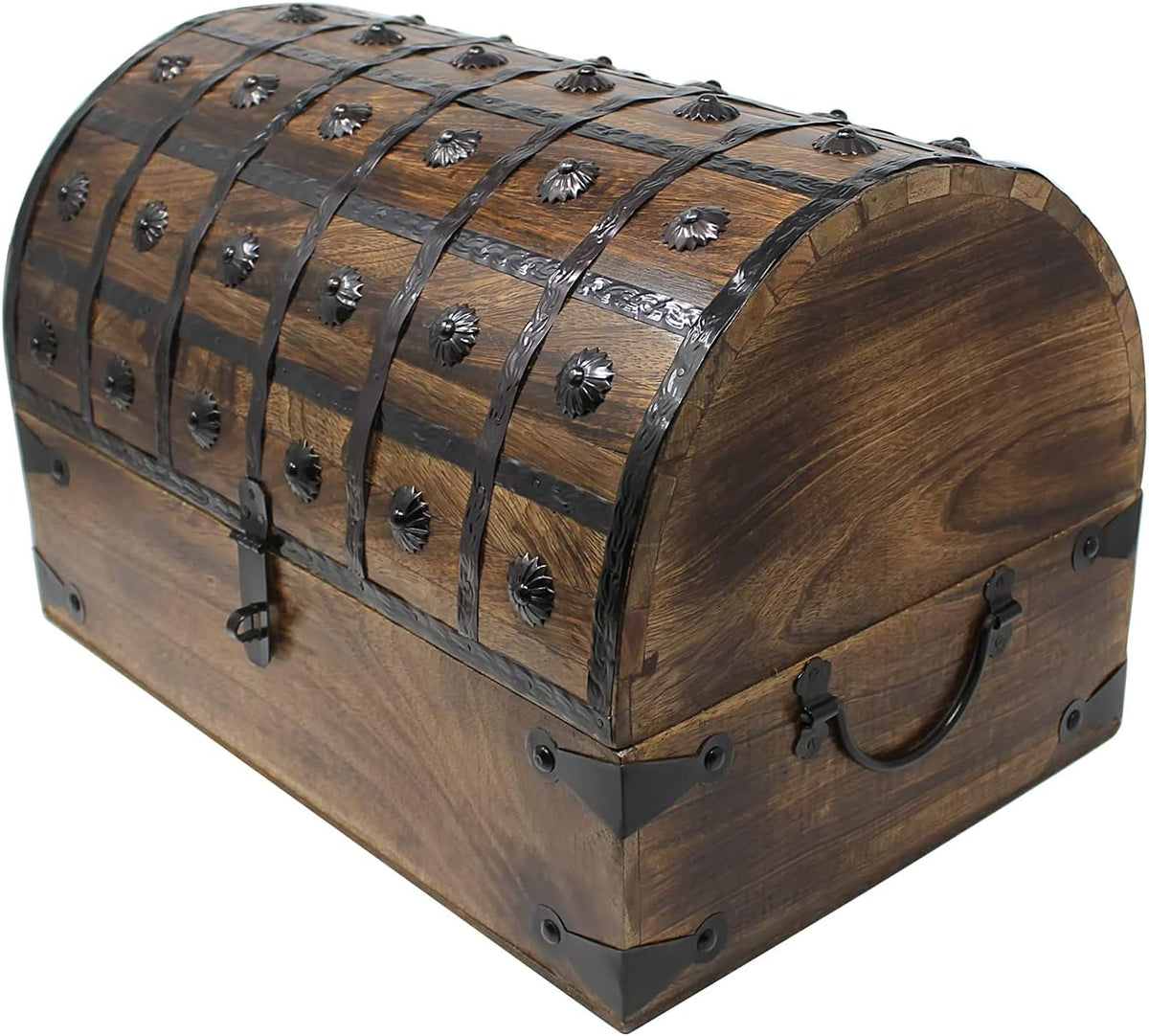 Pirate Treasure Chest with Iron Lock and Skeleton Key R500