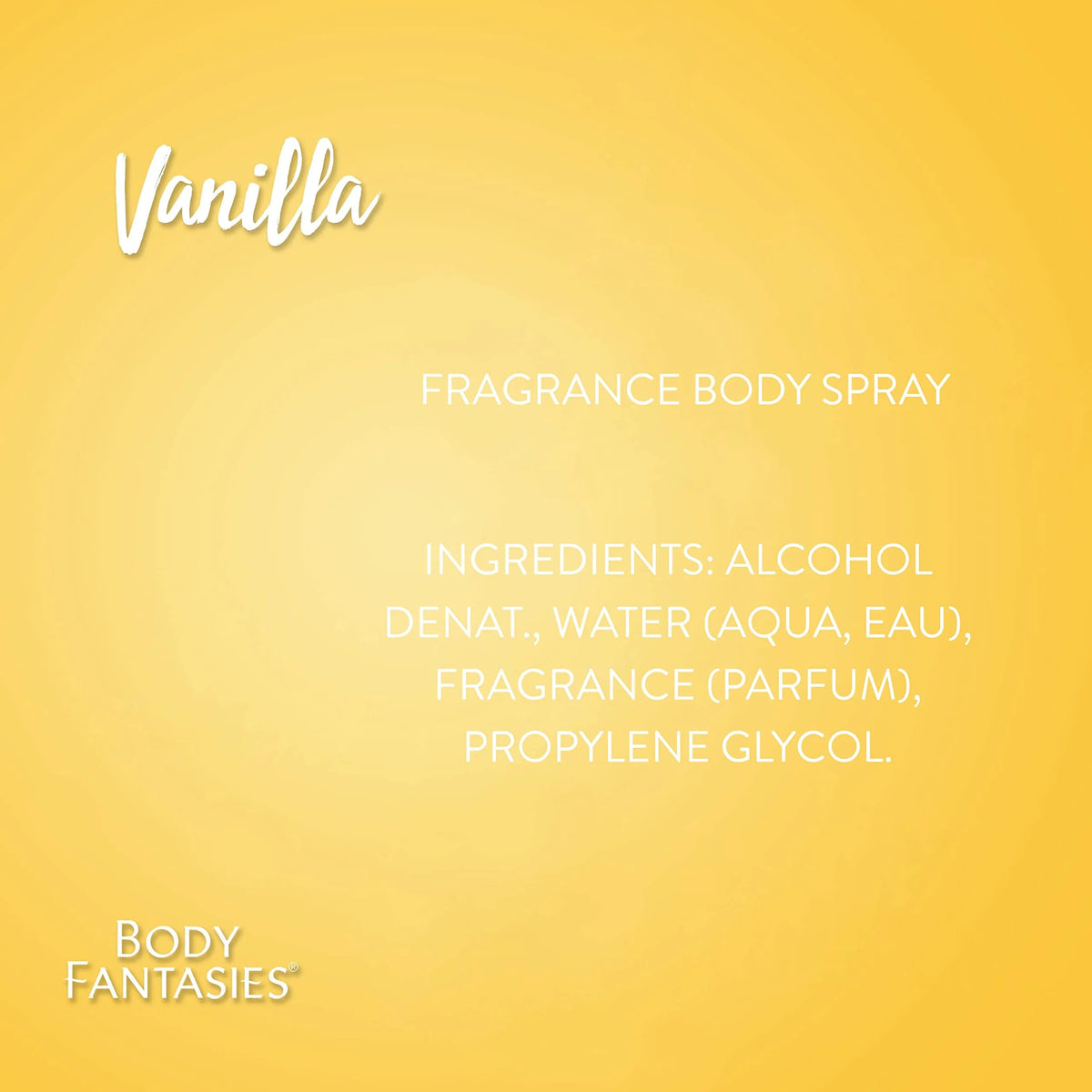 Vanilla Body Spray 8 fl oz (Pack of 2) A992