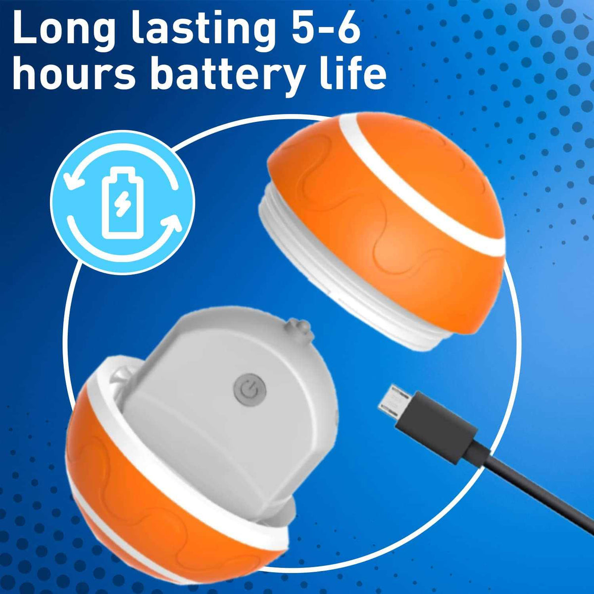 Interactive Dog Ball Toy with USB Charging & LED Lights R693108