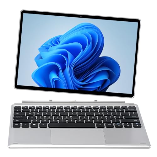2-in-1 Touch-Screen Laptop 12.3" 3K IPS Tablet PC with Keyboard 8GB RAM 256GB SSD Silver N24941