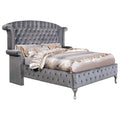 Queen Gray Platform Bed S1824