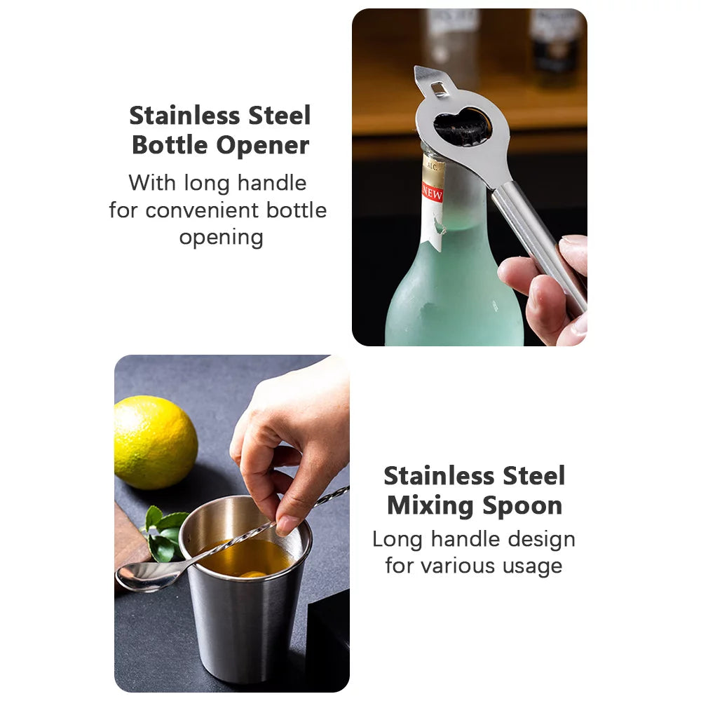 14 Pc Bartender Kit Cocktail Shaker Set O166