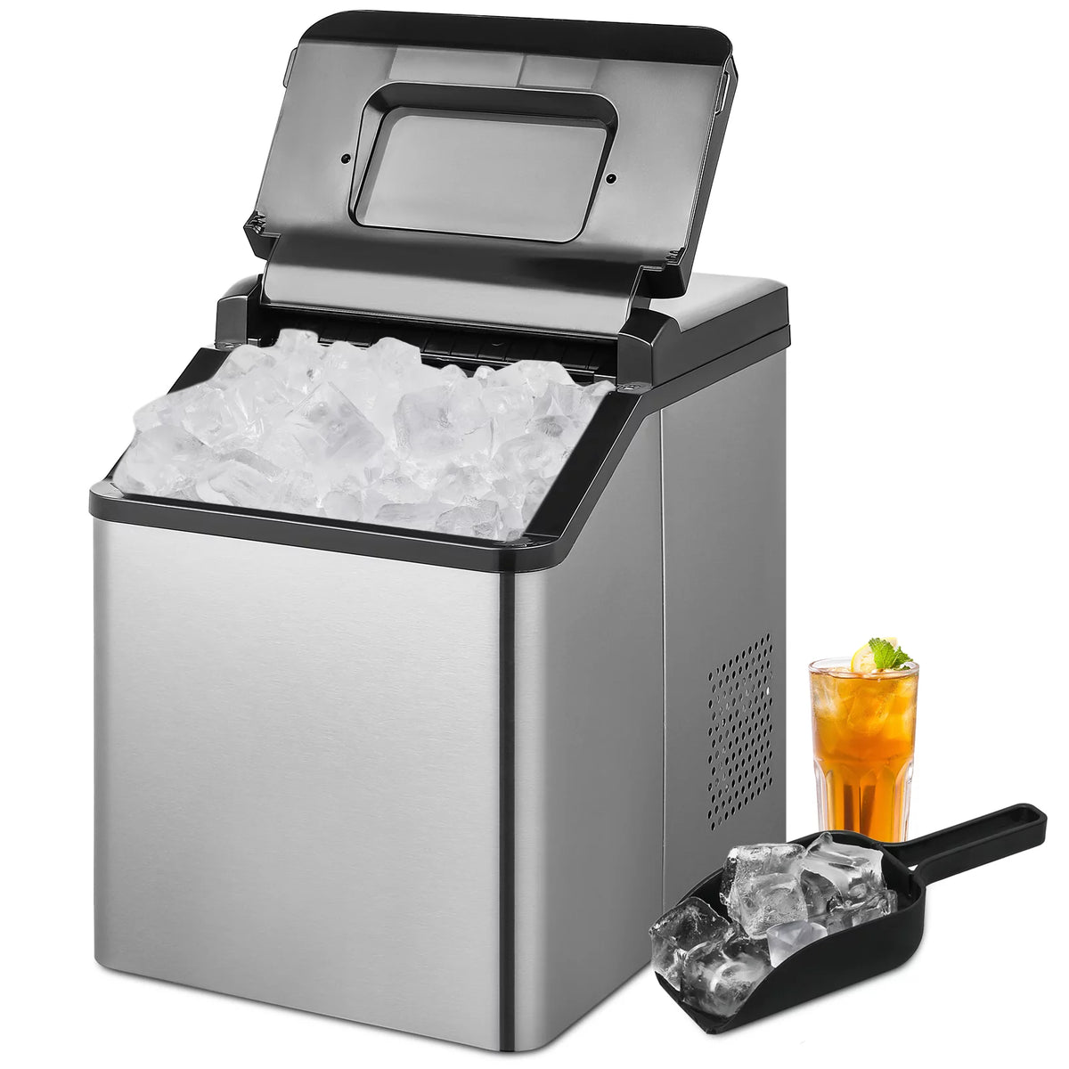 Countertop Ice Maker Machine with Basket and Scoop, Black E7350