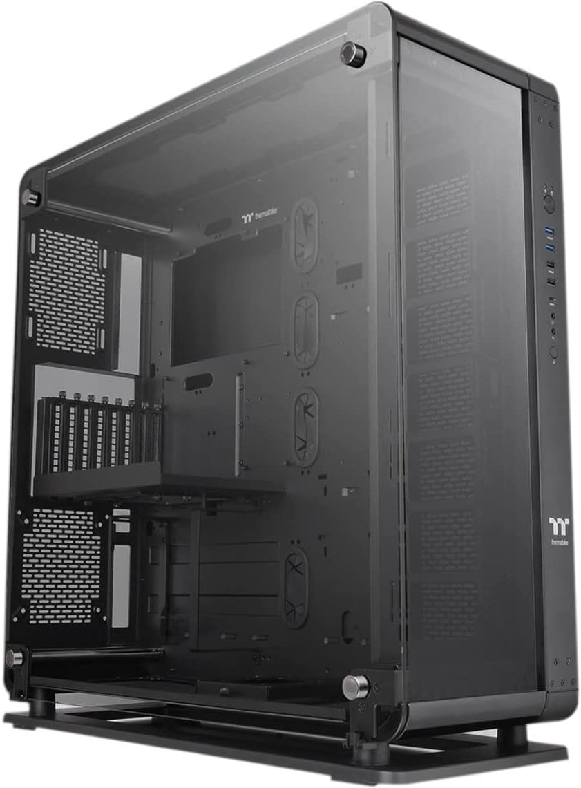 Black Mini ITX Open Frame Tempered Glass Computer Case E389787