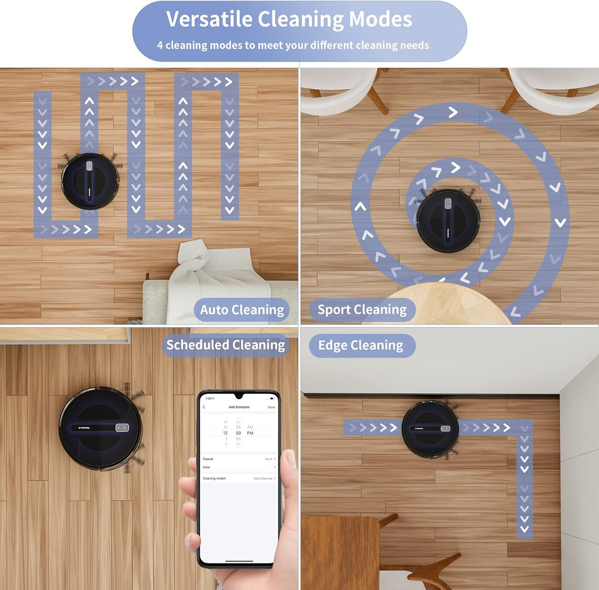 2600Pa Wi-Fi Robot Vacuum Cleaner with Carpet Detection U7964
