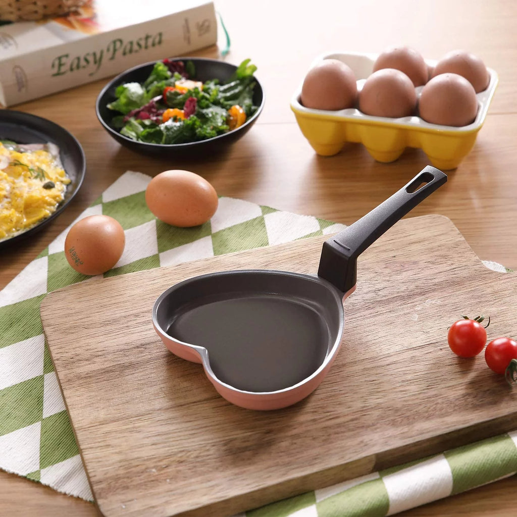 Pink & Red Ceramic Nonstick Heart-Shaped Egg Pan Set X287