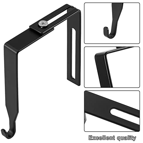 12 Pcs Adjustable Metal Cubicle Hanger Set (Black) B116