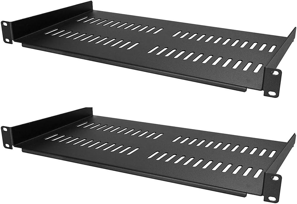 19'' Wide Fixed Shelf for Server Cabinet, 2 Pack D657