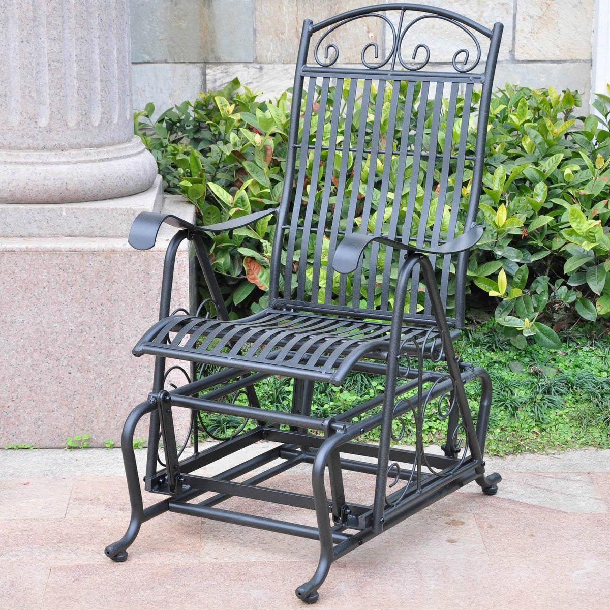 Rustic Brown Iron Glider X609