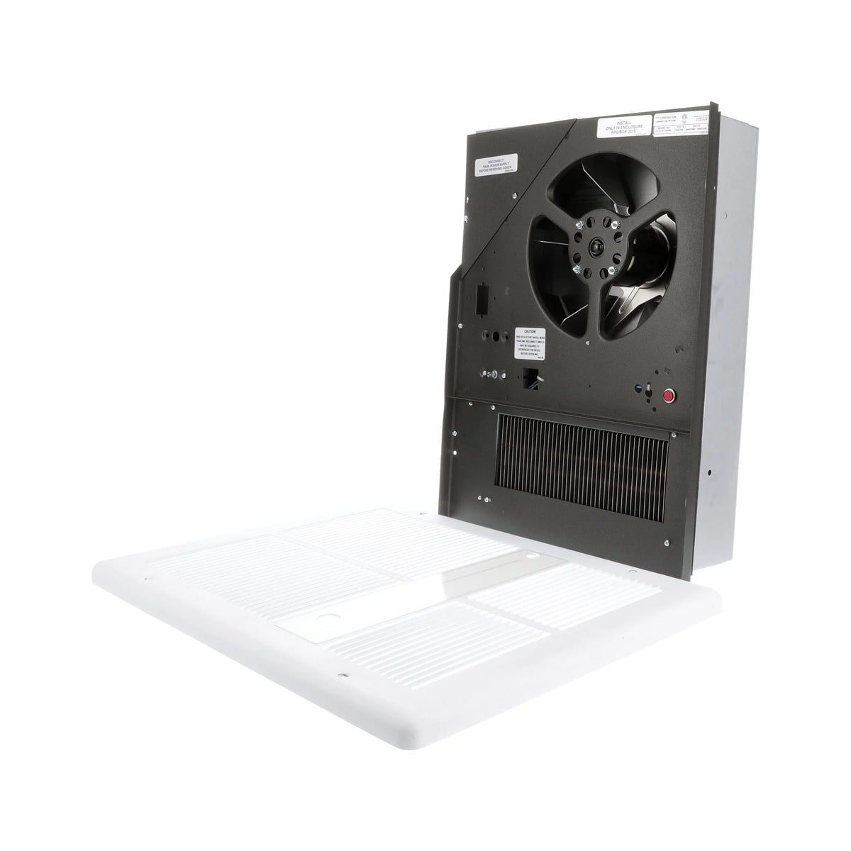 Large Fan Forced Electric Wall Heater 4000-Watt White O11393