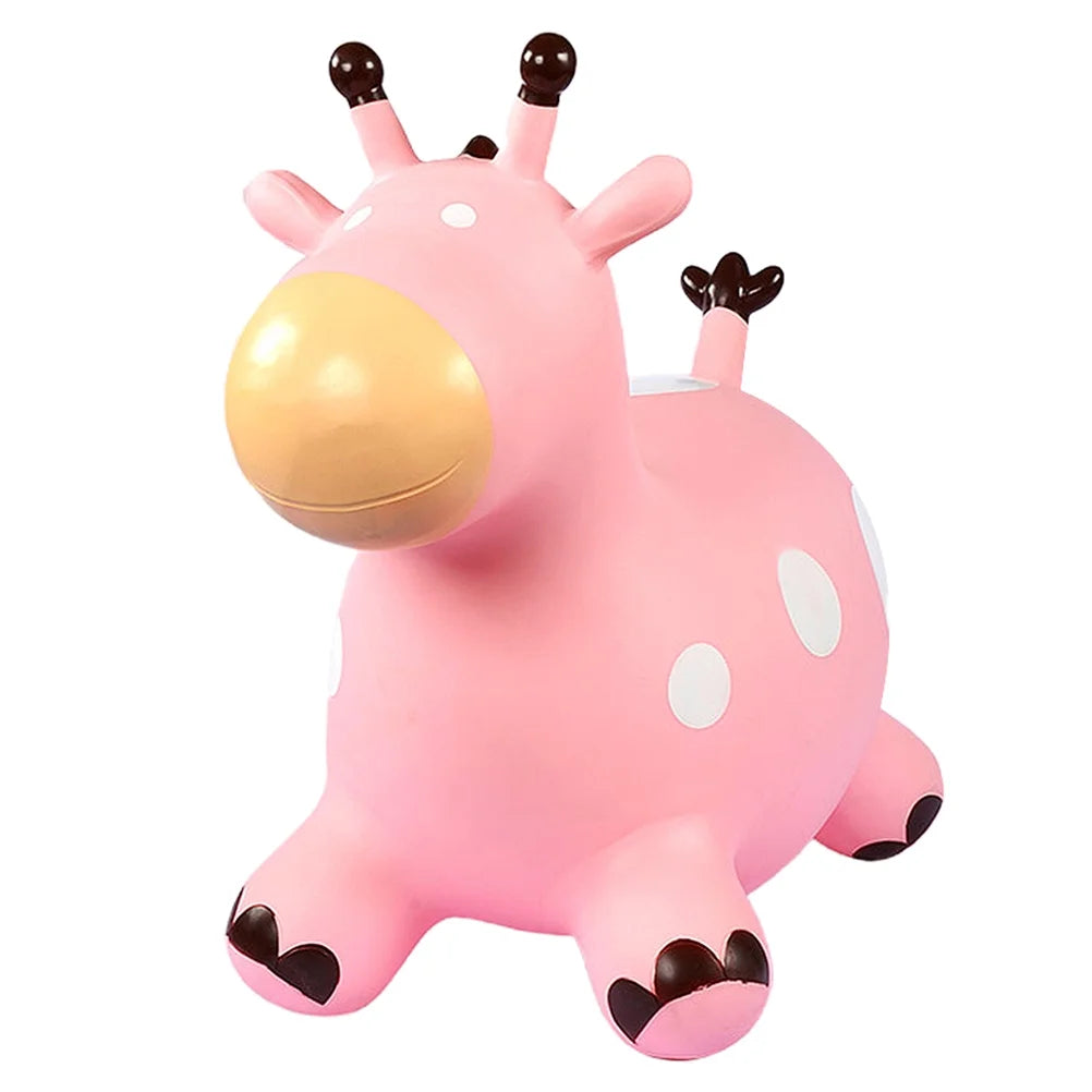 Inflatable Bouncing Horse Toy with Air Pump (Pink) L87675