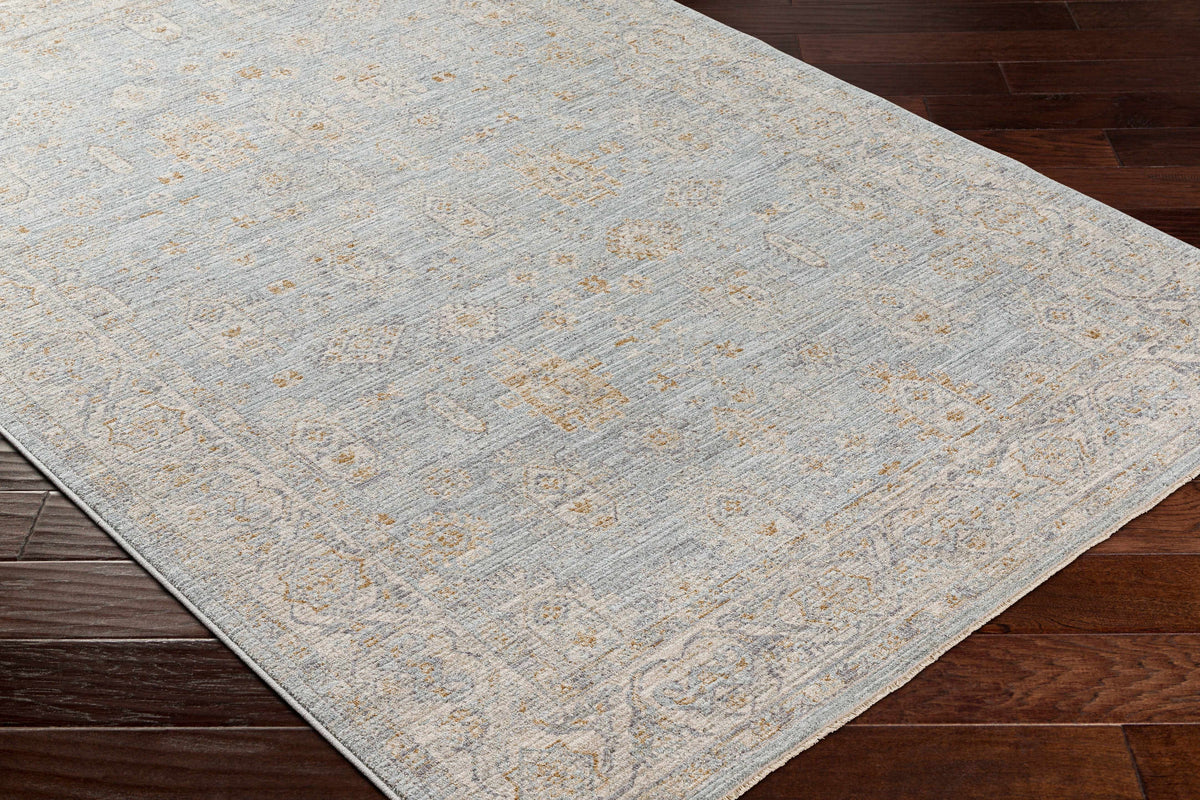 Gray Green Hallway Runner Rug T75977