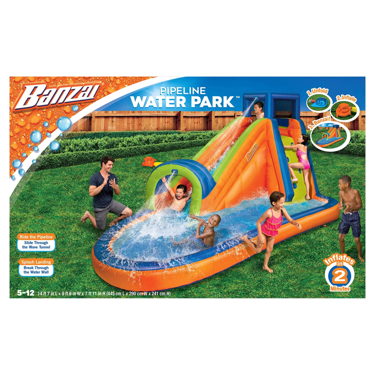 Inflatable Outdoor Water Slide Splash Toy G356