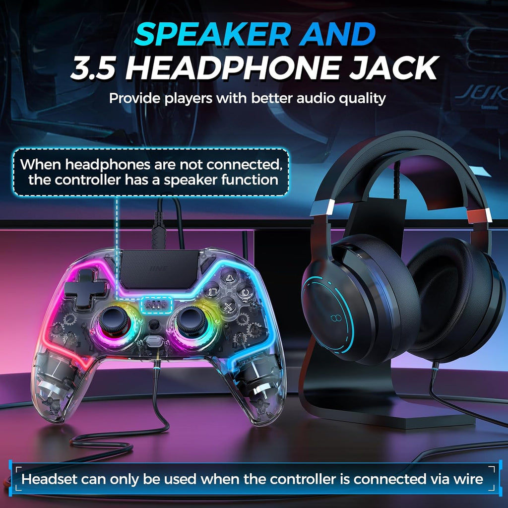 Wireless Controller for PS4 with Hall Effect Joysticks and Triggers H706
