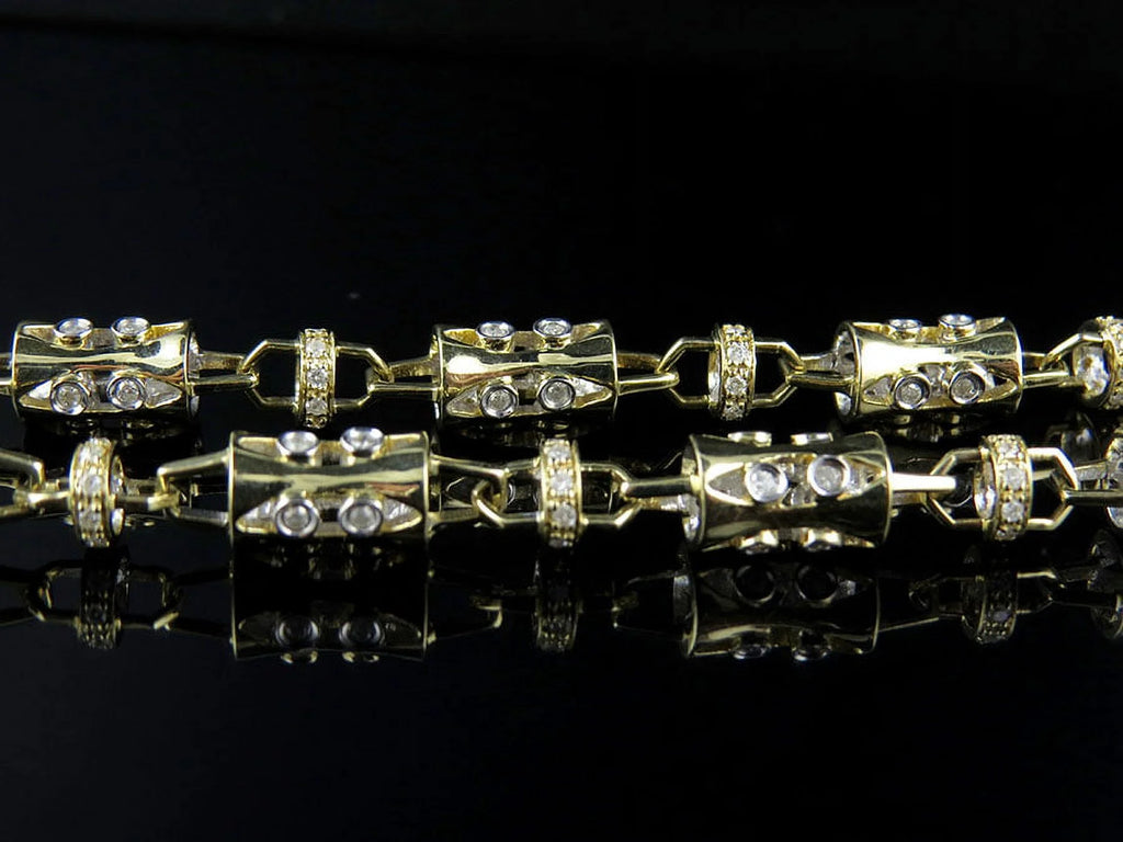 14k Yellow Gold Diamond Chain Necklace 30" Z453484