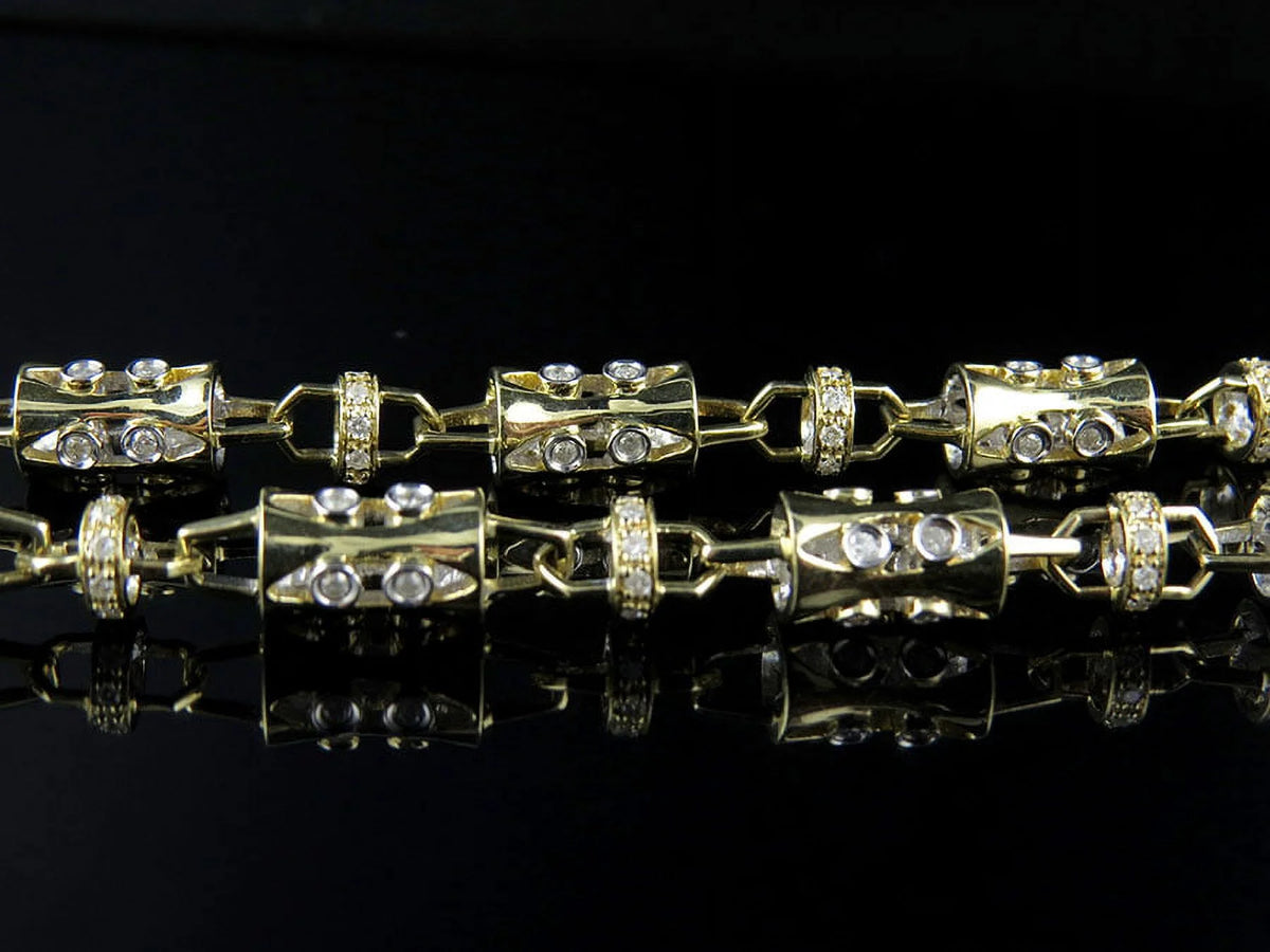 14k Yellow Gold Diamond Chain Necklace 30" Z453484