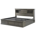 King Size Dark Gray Bed with Storage Q7611