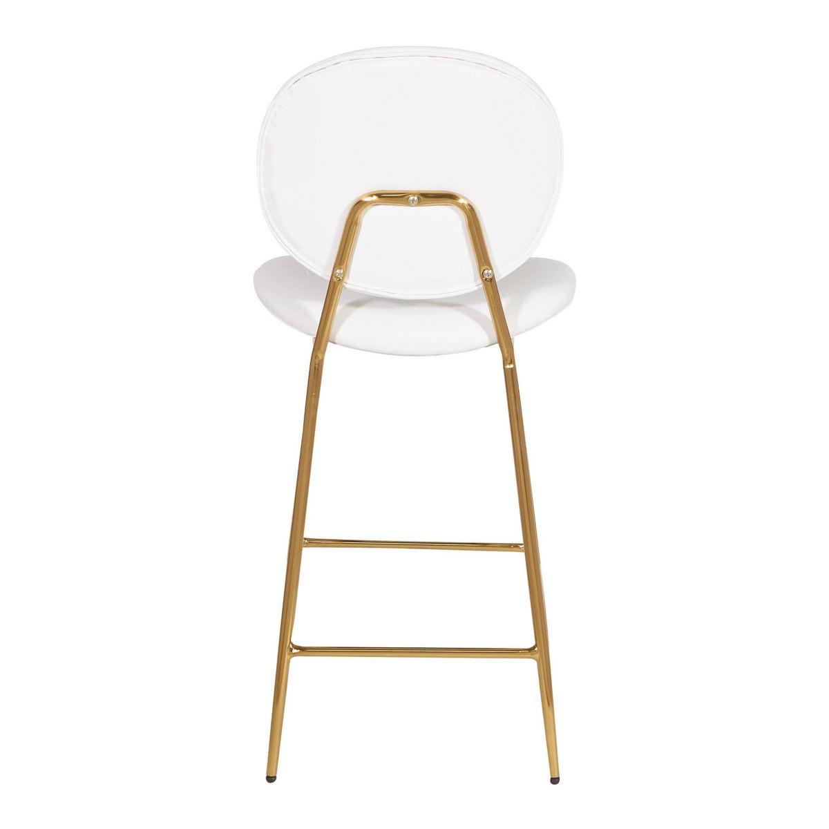 White Faux Leather Counter Stool Q249586