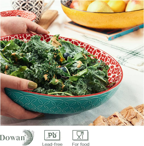 11.5" 2.9 Qt Ceramic Serving Bowls Set of 2 A47557