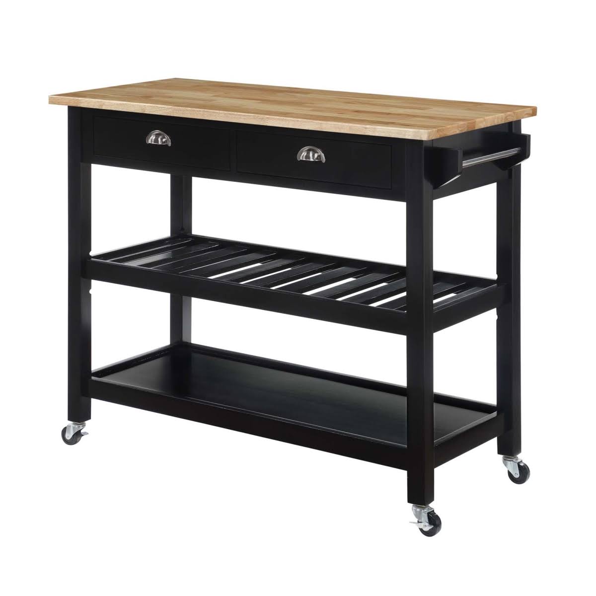 3 Tier Butcher Block Kitchen Cart with Drawers H53948