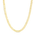 10k Yellow Gold Mens Solid Curb Chain Necklace 7mm Z690883