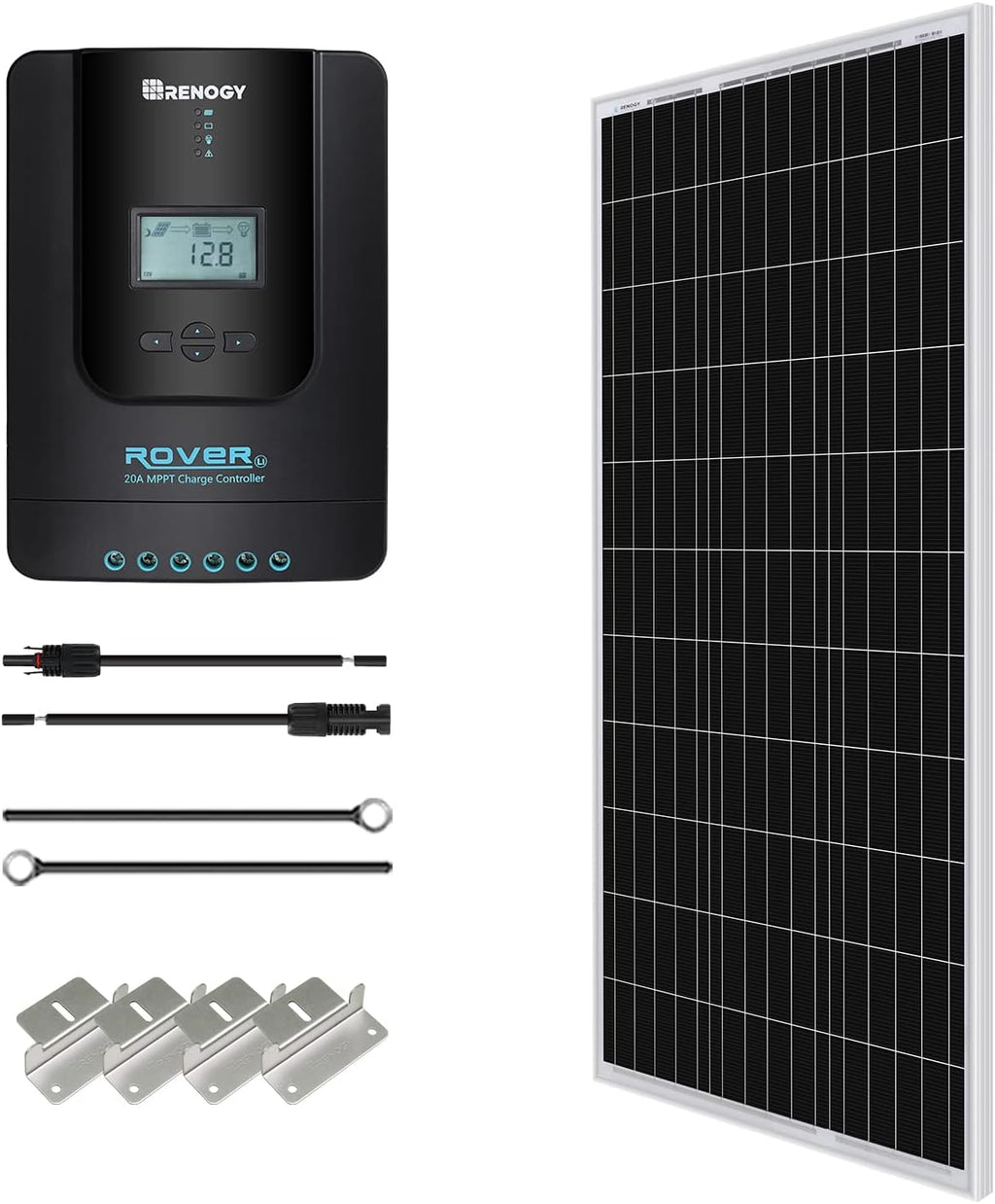 100W Monocrystalline Panel with 30A PWM Controller Solar Charging Kit S929