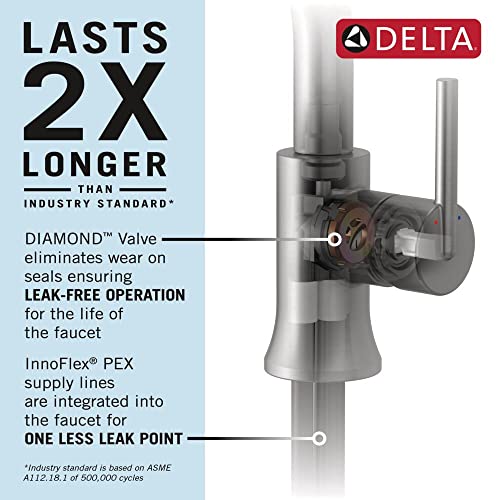 Brushed Nickel Single Hole Bathroom Faucet with Metal Push-Pop Drain Assembly G780577