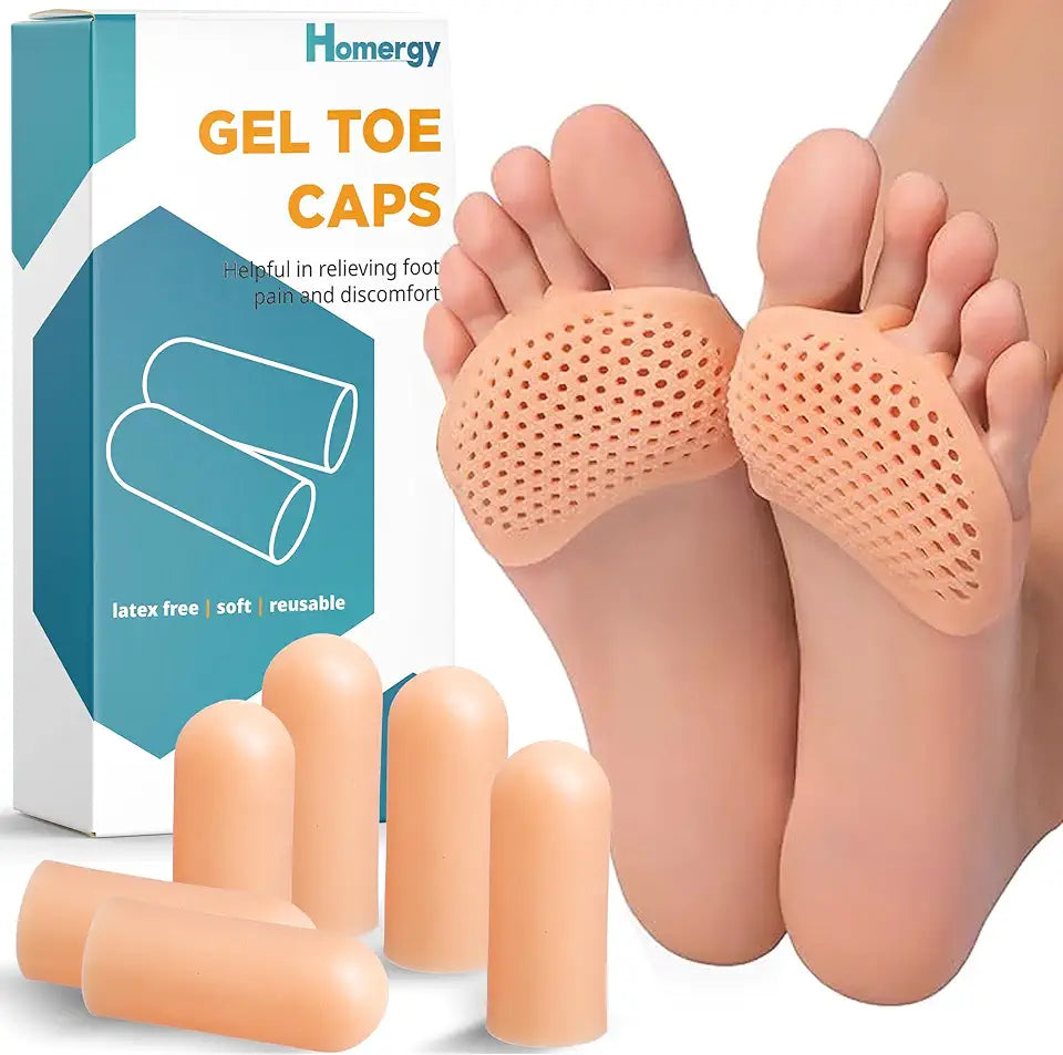 Soft Gel Toe Protectors and Metatarsal Foot Pads 4 Pack G863