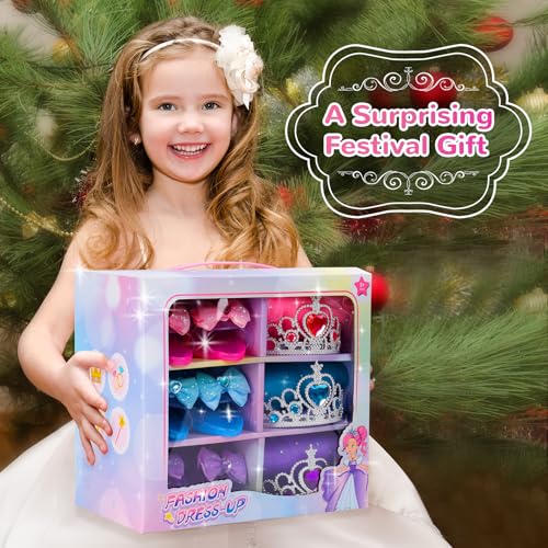Princess Dress Up Toy Set with Shoes Skirts Crowns Wands Jewelry X572204