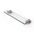 Glass Vanity Shelf with Beveled Edges Satin Nickel N852
