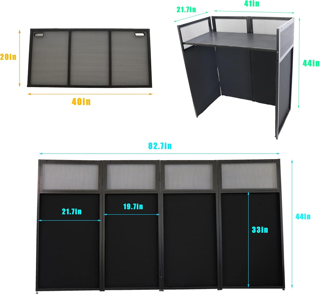 DJ Booth with Metal Frame and Travel Bag X658308