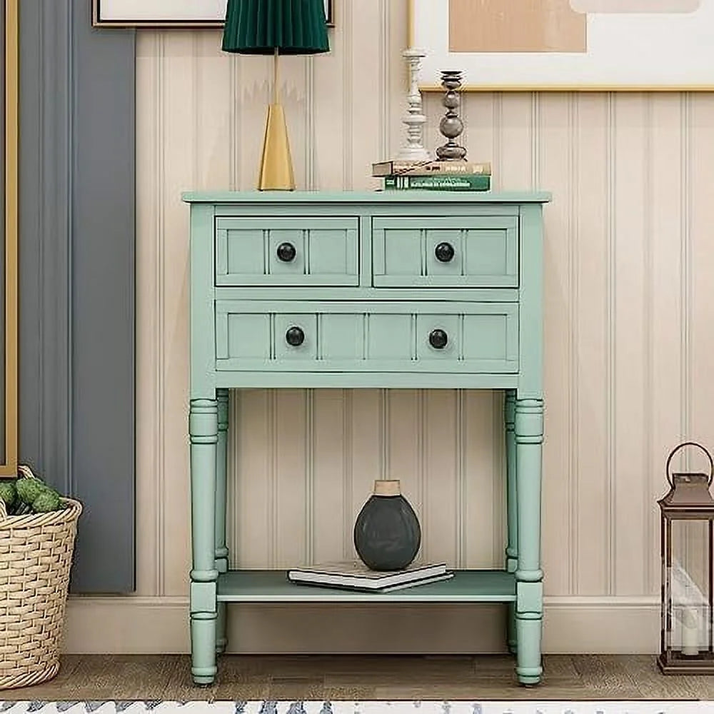 Narrow Console Table with Drawers and Bottom I999