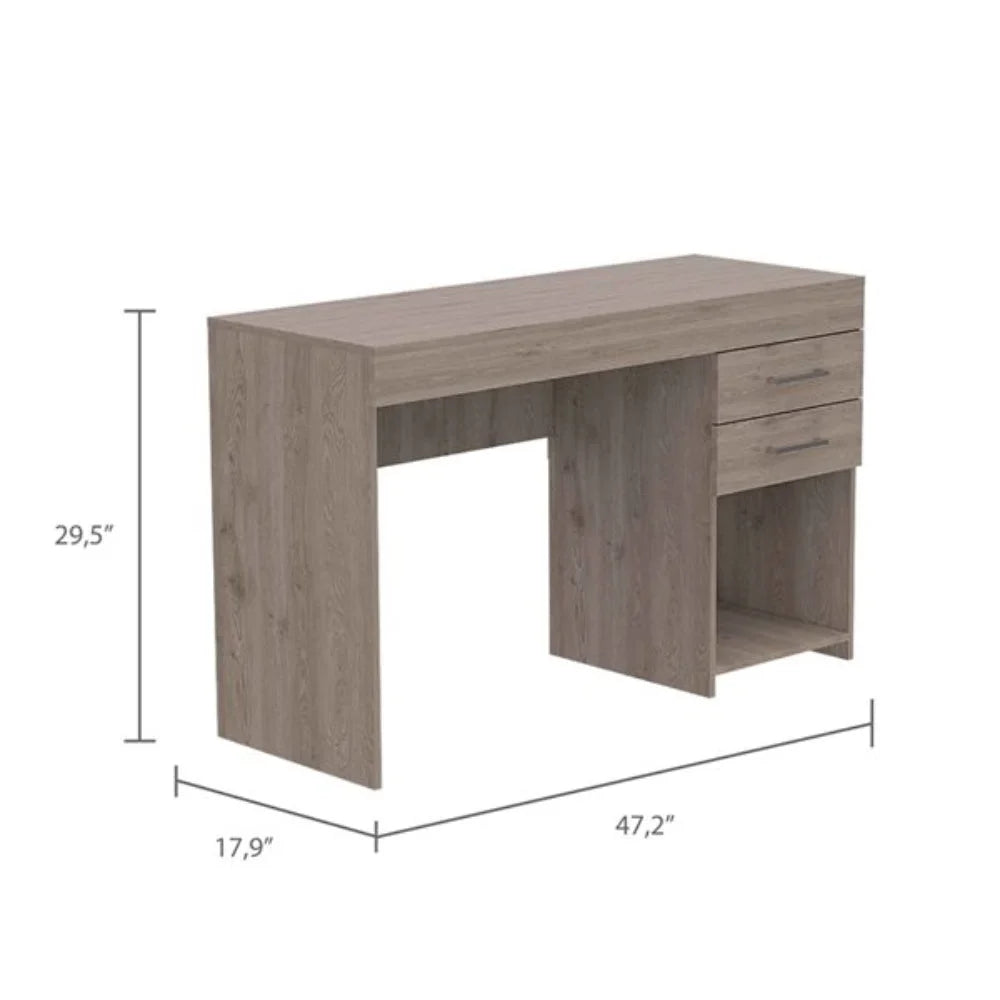 Grey 2 Drawer Desk Q5083
