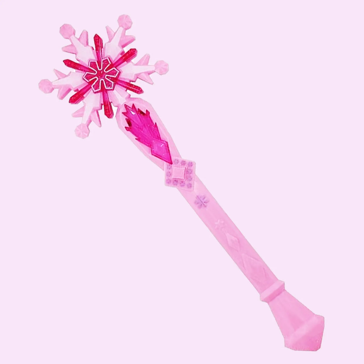 Pink Snowflake Music Glitter Stick With Accessories F58029