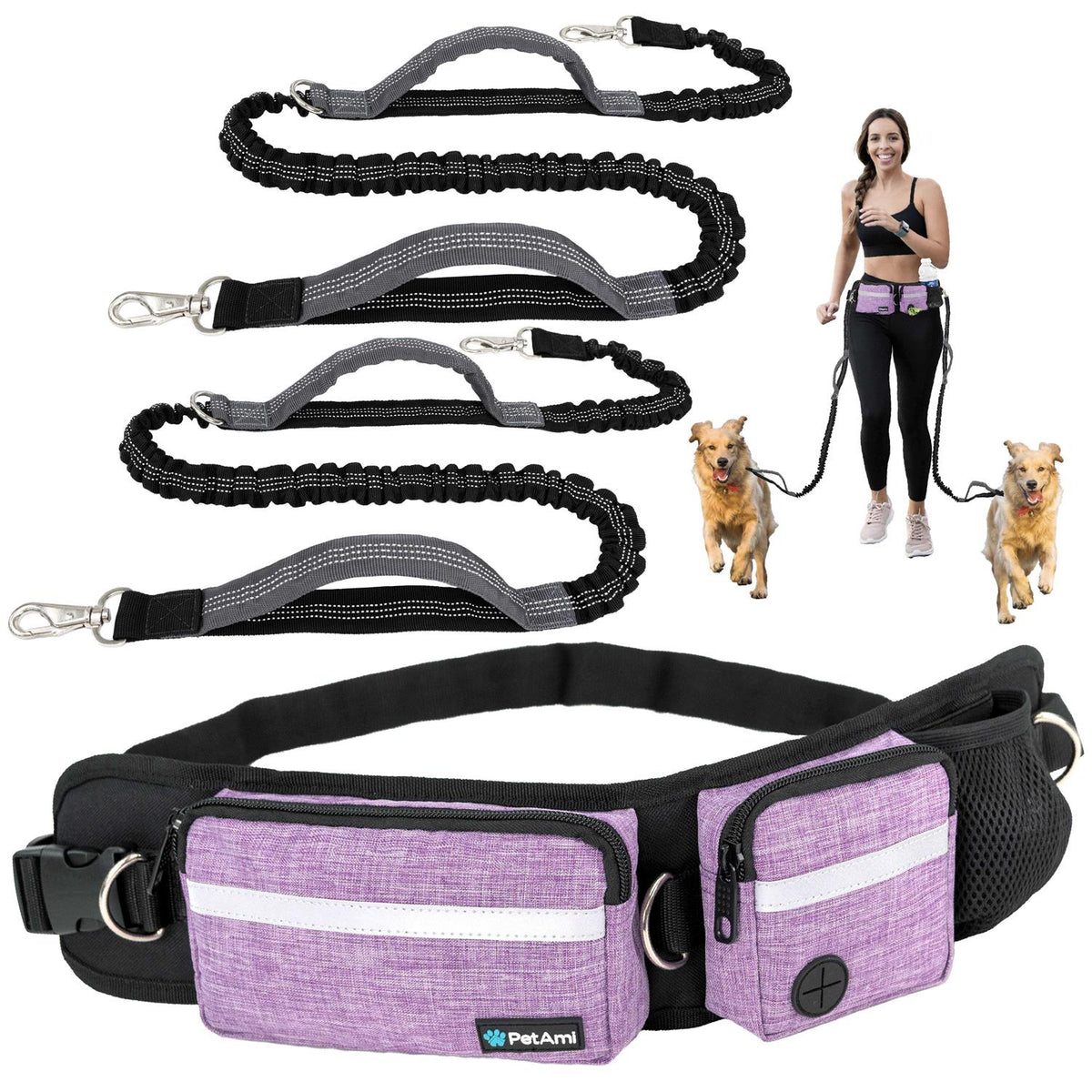 Hands Free Dog Leash Belt Bag N830