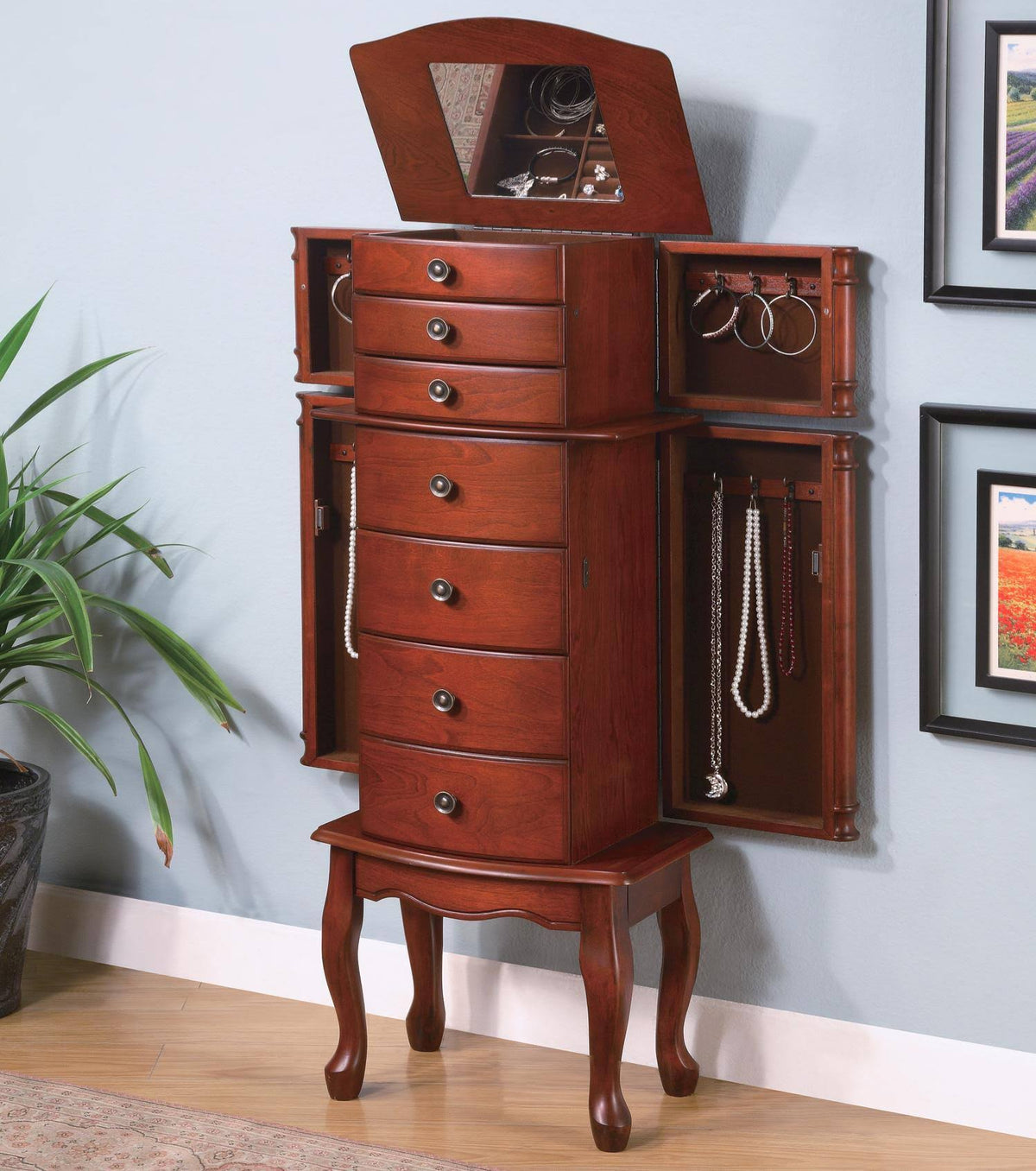 Warm Brown Jewelry Armoire B942811