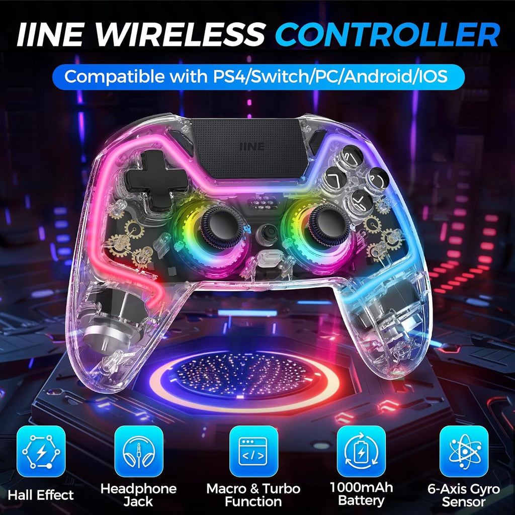 Wireless Controller for PS4 with Hall Effect Joysticks and Triggers H706