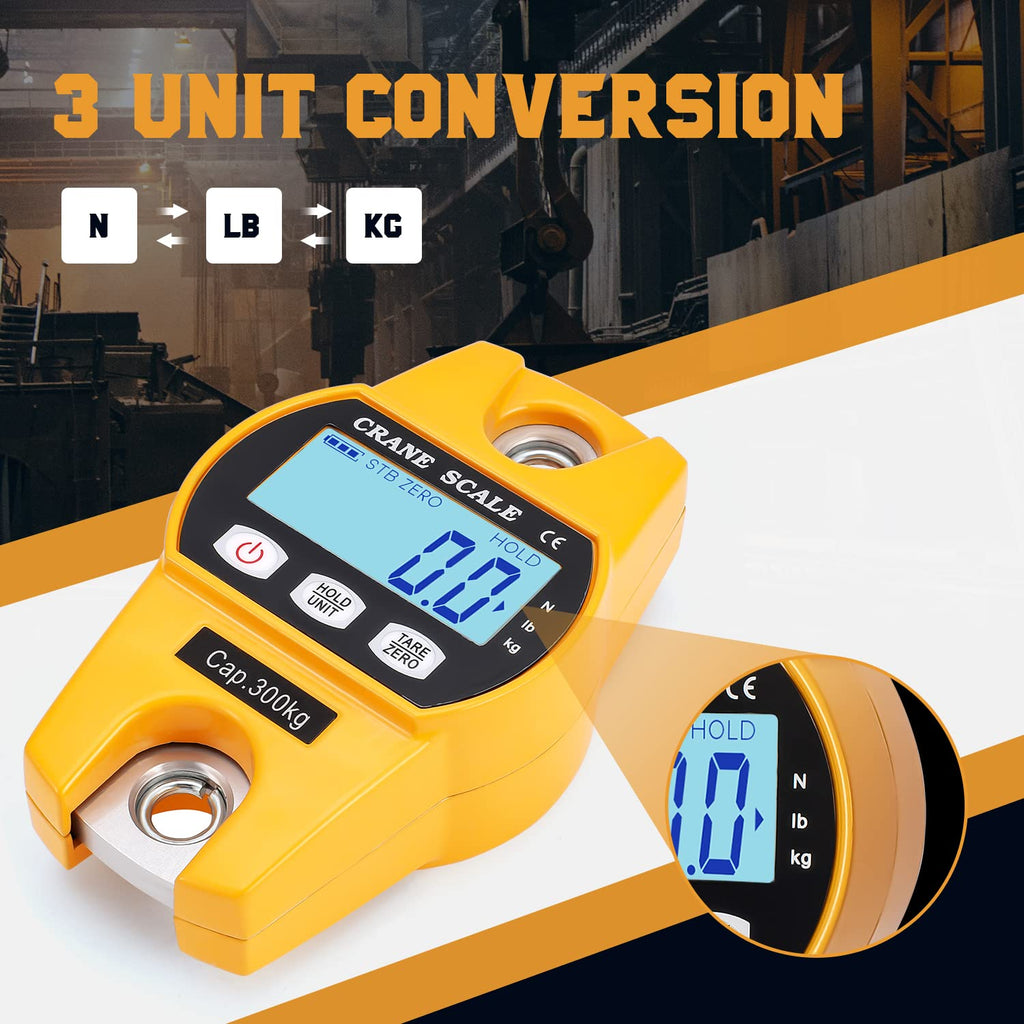 Mini Digital Crane Scale 300kg/660lb Pack of 2 X71919