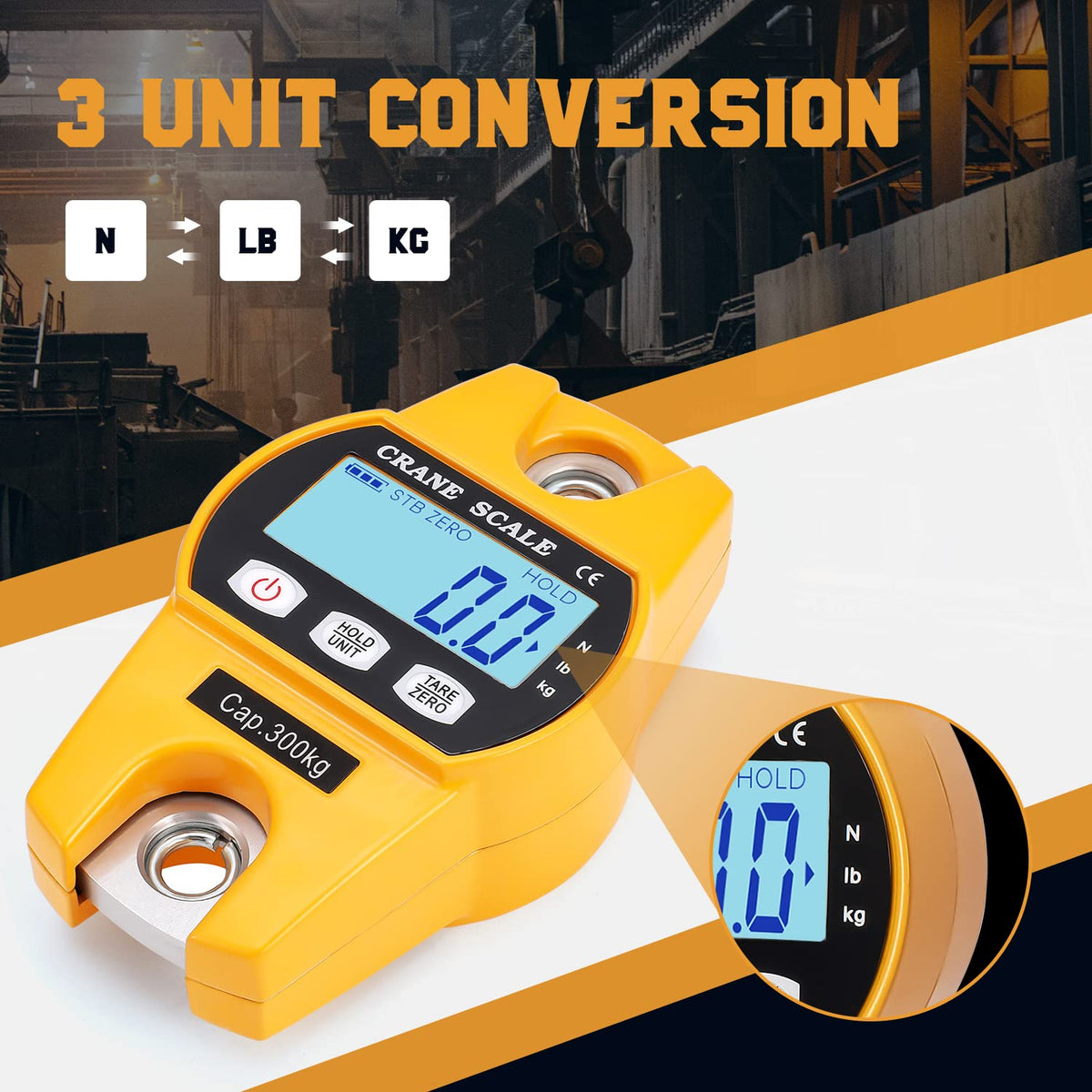 Mini Digital Crane Scale 300kg/660lb Pack of 2 X71919