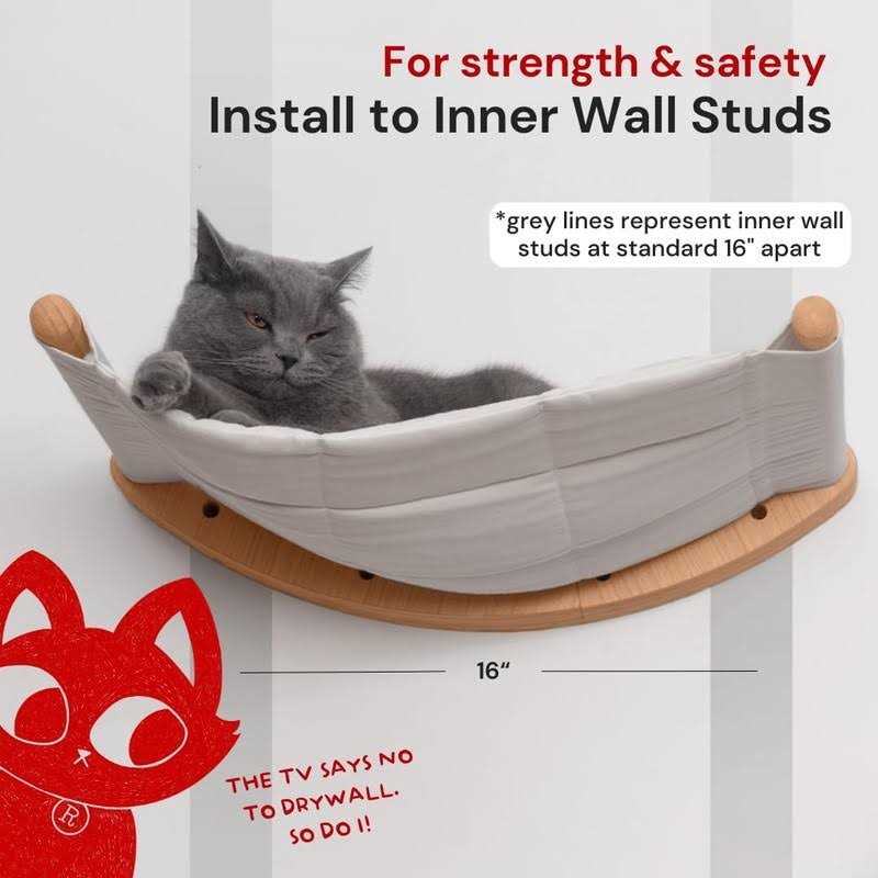 Cat Hammock Wall Mounted Cat Shelf with Two Steps R5635