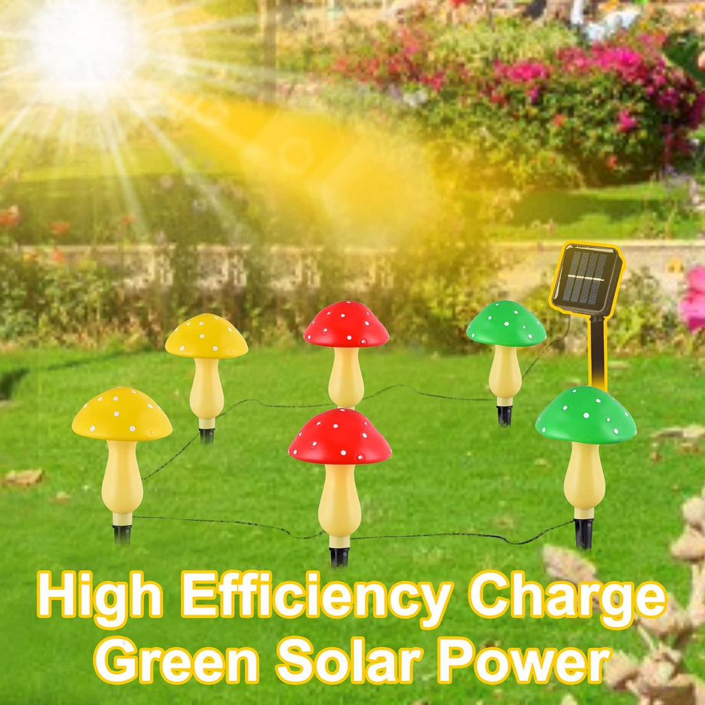 Solar Mushroom Lights Outdoor Waterproof LED Landscape Pathway Lights T2555