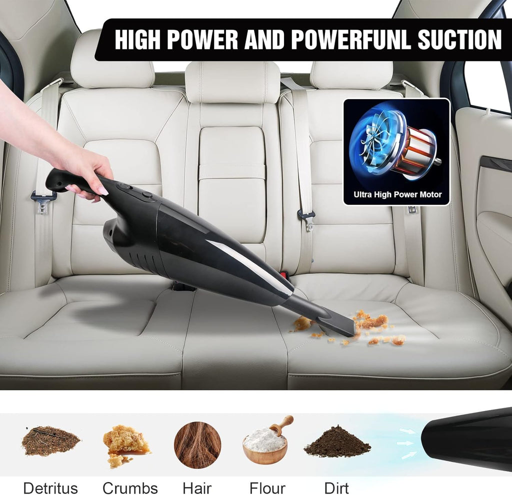 Black 7500Pa Portable Handheld Car Vacuum Pack of 2 L337