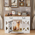 Large Dog Crate with Drawers Storage and Locks M31326