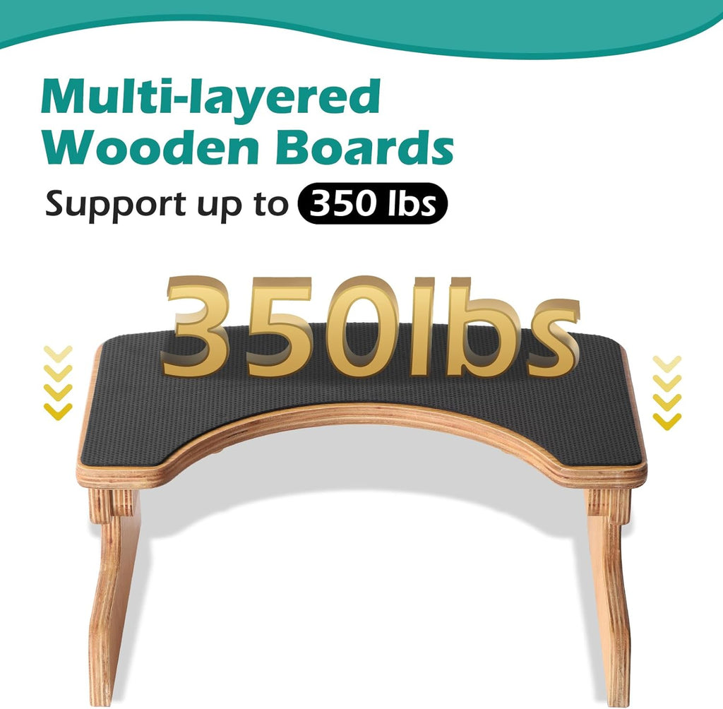 Wooden Toilet Stool Squat Adult, Extra Thick Multi-layer Wood L728654