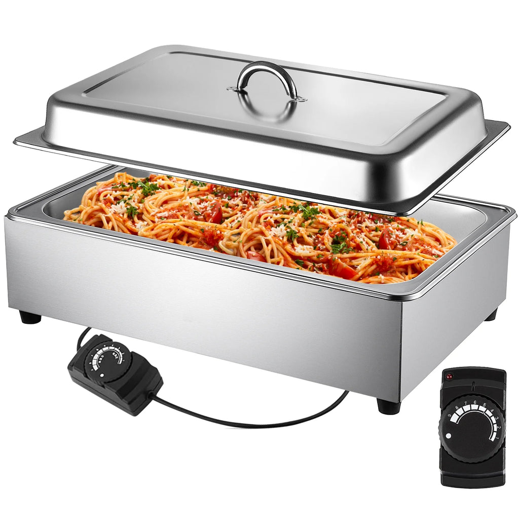 9.5 Quart Electric Stainless Steel Food Warmer with Lid E909280