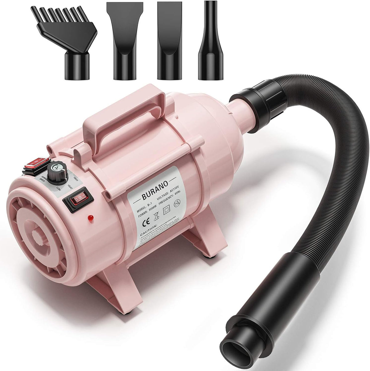 4.0HP Stepless Adjustable Speed Pet Hair Dryer with Heater H605