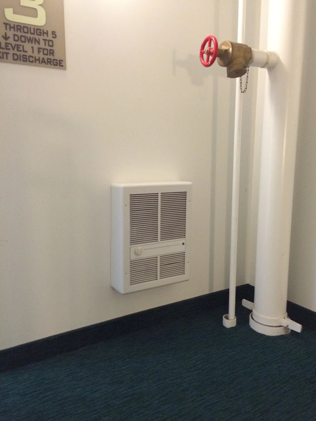 Large Fan Forced Electric Wall Heater 4000-Watt White O11393
